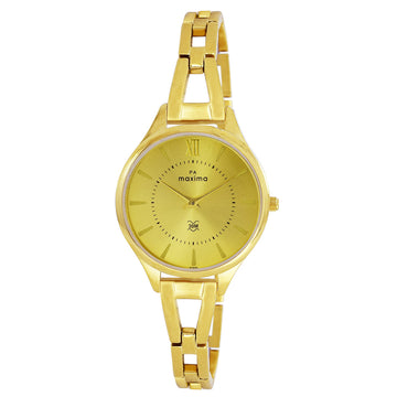 Maxima GOLD Women Gold Dial Analogue Watch - 63820BMLY